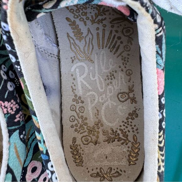 Keds X Rifle Paper Co. Lace Up Anchor Sneakers Lourdes Floral Print Size 7 - Picture 9 of 10